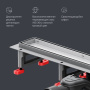 W01SC-U11-060-04SB MasterFlow Трап для душа линейный универс затвор Tile 60см цвет сталь мат W01SC-U11-060-04SB MasterFlow Трап для душа линейный универс затвор Tile 60см цвет сталь мат
