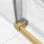 Душевой уголок Slim Soft VSR-1SS9014CLG, 1400*900, брашированное золото, стекло прозрачное
