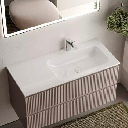 Тумба подвесная SANCOS Snob R правая 995х445х500, c двумя ящиками оснащенными доводчиками, Doha Soft, арт.SNR100RSM