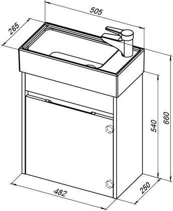 Тумба под раковину Aquanet Лидс 50 белый Тумба под раковину Aquanet Лидс 50 белый