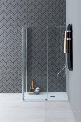 Боковая стенка Aquanet Pleasure Evo 800 AE65-F80-CT профиль хром, стекло прозрачное