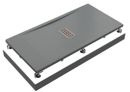 Душевой поддон Creto Etna 160x90 прямоугольный, серый Душевой поддон Creto Etna 160x90 прямоугольный, серый