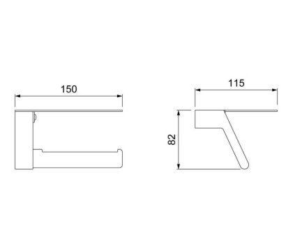 Бумагодержатель с полкой для телефона Timo Selene 14043/03 черный