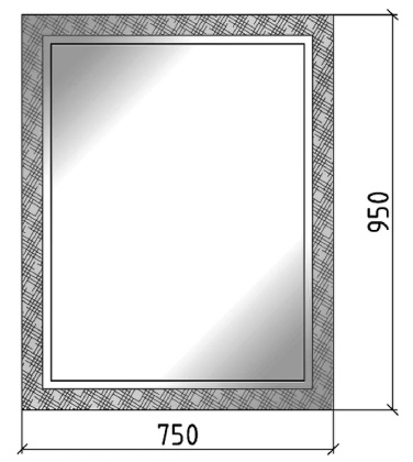 Зеркало LINEA 75х95 серебро 535 Boheme Зеркало LINEA 75х95 серебро 535 Boheme