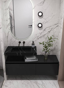 Столешница моноблок FLAT NERO MARQUINA (810*452*80)