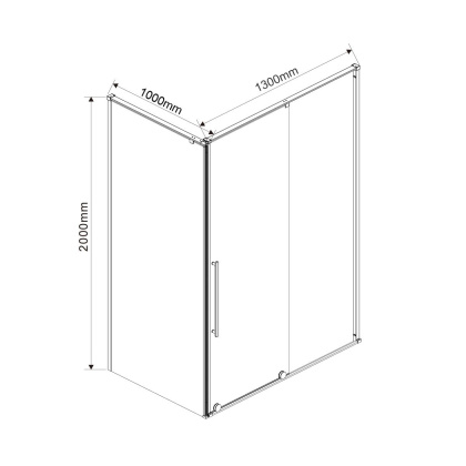 Душевой уголок Arno VSR-1A1013CL, 1300*1000, хром, стекло прозрачное