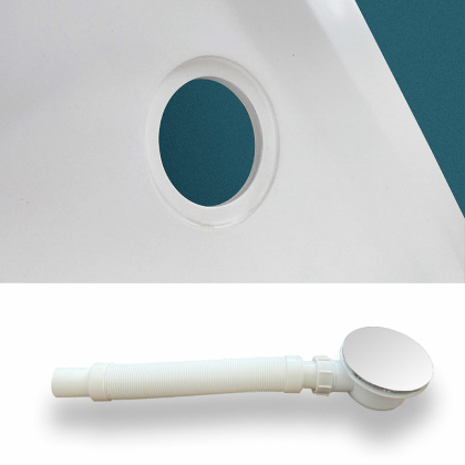 Сифон с крышкой для поддонов из камня VST-2SQ c гидрозатвором, белый Сифон с крышкой для поддонов из камня VST-2SQ c гидрозатвором, белый