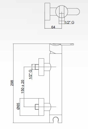 GARDA-DDM-01-Cr Смеситель для душа однорычажный в комплекте с ручным душем, исполнение хром, ручки