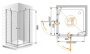 ELENA-W-A-22-100-P-Cr Душевой уголок