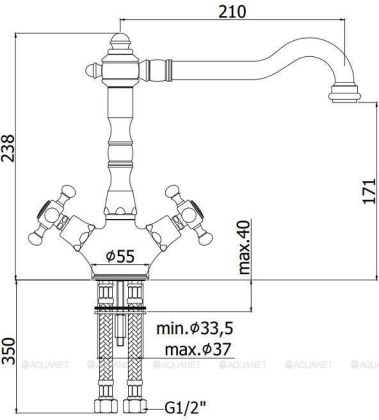 Смеситель для кухни Paffoni Belinda FBLV180BR Смеситель для кухни Paffoni Belinda FBLV180BR