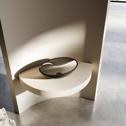 Раковина накладная прозрачная ABBER Kristall AT2802Onyx Раковина накладная прозрачная ABBER Kristall AT2802Onyx