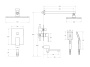 SLIDER-VDSET-GM Душевой комплект встраиваемый с изливом (смеситель, верхний душ, ручной душ со шлангом, излив, штуцер с держателем), оружейная сталь SLIDER-VDSET-GM Душевой комплект встраиваемый с изливом (смеситель, верхний душ, ручной душ со шлангом, излив, штуцер с держателем), оружейная сталь