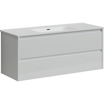 Тумба подвесная SANCOS Libra 1190х450х500, c двумя ящиками оснащенными доводчиками, белый глянец , арт. LB120-1W Тумба подвесная SANCOS Libra 1190х450х500, c двумя ящиками оснащенными доводчиками, белый глянец , арт. LB120-1W