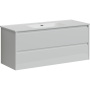 Тумба подвесная SANCOS Libra 1190х450х500, c двумя ящиками оснащенными доводчиками, белый глянец , арт. LB120-1W Тумба подвесная SANCOS Libra 1190х450х500, c двумя ящиками оснащенными доводчиками, белый глянец , арт. LB120-1W