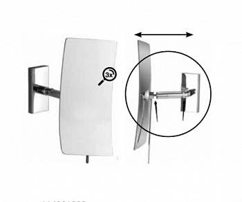 Косметическое зеркало без подсветки 240x130