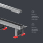 W01SC-S11-060-05SB MasterFlow Трап для душа линейный универс затвор Slim line 60см цвет сталь мат W01SC-S11-060-05SB MasterFlow Трап для душа линейный универс затвор Slim line 60см цвет сталь мат