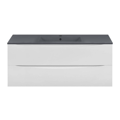 База под керамическую раковину Mia 1200 подвесная, 2 выкатных ящика soft close, G.White