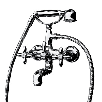 Смеситель для ванны MUSE настенный с переключателем, хром глянец