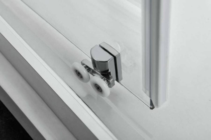 Душевая дверь Alpha VDS-3AL110CLB, 1100, черный, стекло прозрачное