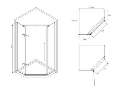Душевой уголок ABBER Ewiges Wasser AG05080
