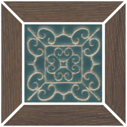 Вставка Тровазо наборный коричневый светлый матовый 13x13x0,9