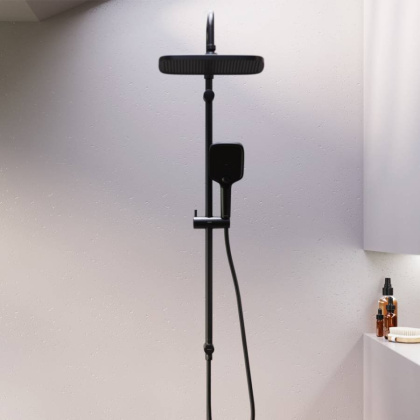 953000300 Gala душ.система: верх.душ 300*210 мм, ручн.душ 3 ф-ции 110*260 мм, штанга 1050-1450, черная 953000300 Gala душ.система: верх.душ 300*210 мм, ручн.душ 3 ф-ции 110*260 мм, штанга 1050-1450, черная