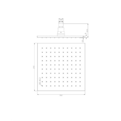 Верхний душ OMNIRES 25х25 см WGA225CR (хром)