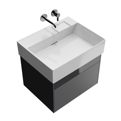 Тумба LOGICA подвесная 2 ящика 60 см, стальной серый LO.60.2\ST Тумба LOGICA подвесная 2 ящика 60 см, стальной серый LO.60.2\ST