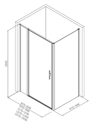 Душевой уголок Allen Brau Priority 160x100 3.31038.BA + 3.31047.BA серебро браш Душевой уголок Allen Brau Priority 160x100 3.31038.BA + 3.31047.BA серебро браш
