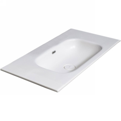 Столешница моноблок Vallessi 100 белая керамика глянец