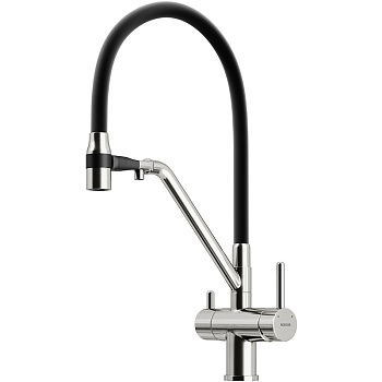 Смеситель для кухни SANCOS Dora с возможностью подключения фильтра для воды, цвет брашированный никель, арт. SC4003BN