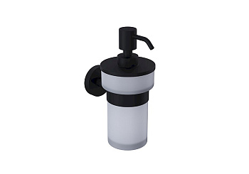 Дозатор жидкого мыла в комплекте с креплением Piave черный мат. 3015-0012-AB, шт
