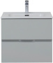 Тумба с раковиной Aquanet Алвита New 60 2 ящика, серый