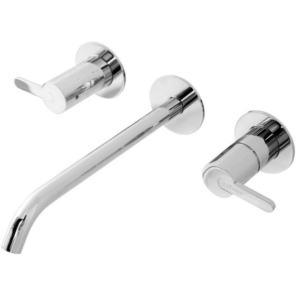 LEAF-BLI3L-L-01-W0 Смеситель для раковины встраиваемый на три отверстия, исполнение Хром