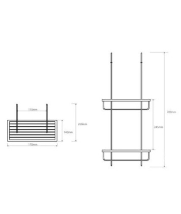 Двойная полочка для мыла угловая - мыльница