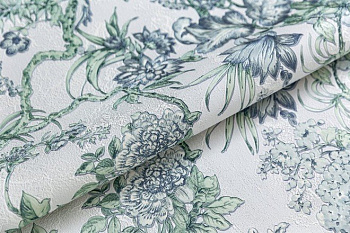 Обои виниловые Азулежу мотив, светло-голубой