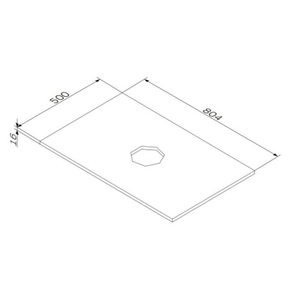Столешница 80 см, белый матовый M8FST0800WM