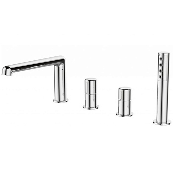 UNO Смеситель на борт ванны с ручным выдвижным душем, хром UNO-BVD4-CRM