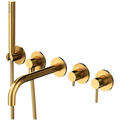 Смеситель для ванны скрытого монтажа OMNIRES Y Y1237_1GLB (брашированное золото)