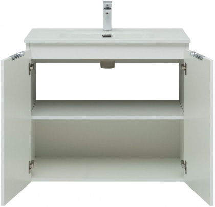 Тумба под раковину Aquanet Алвита New 80 2 дверцы, белый матовый