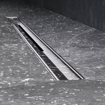 W01SC-S11-080-05SB MasterFlow Трап для душа линейный универс затвор Slim line 80см цвет сталь мат