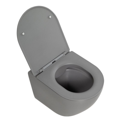 COLORATO Сиденье дюропласт, soft close, металлическое крепление, серое матовое, BB062SC-GR COLORATO Сиденье дюропласт, soft close, металлическое крепление, серое матовое, BB062SC-GR