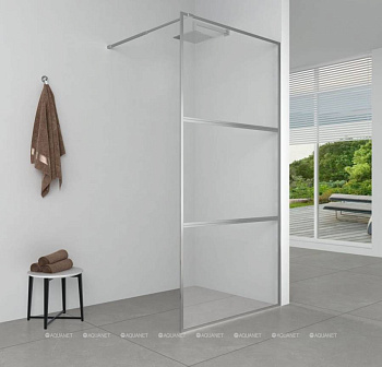 Душевая перегородка Aquanet 80x200 SW-800CT профиль хром, прозрачное стекло