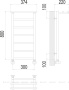 Полотенцесушитель Terminus Контур с/п П7 300х800 Полотенцесушитель Terminus Контур с/п П7 300х800