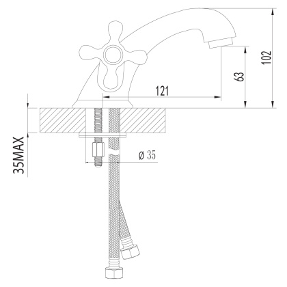 Смеситель Lemark Standard LM2106C для раковины Смеситель Lemark Standard LM2106C для раковины