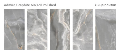 Керамогранит ADMIRE GRAPHITE 60x120 POLISHED, Luxor