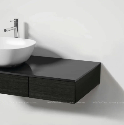 Столешница 90 см, левосторонняя, черный дуб