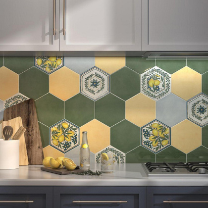 Флорентина серый глянцевый 20x23,1x0,69