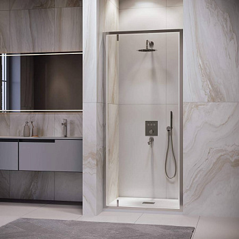 Душевая дверь  80*195 RGW LE-102 Хром/Прозрачное/6 мм