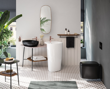 Подвесной безободковый унитаз Plural Rim-Ex, цвет Матовый Черный Подвесной безободковый унитаз Plural Rim-Ex, цвет Матовый Черный